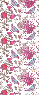 Rolgordijn verduisterend Kleurrijke vogels tussen de bloemen