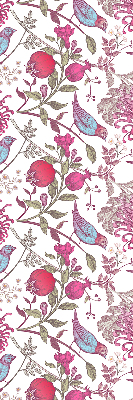 Rolgordijn verduisterend Kleurrijke vogels tussen de bloemen