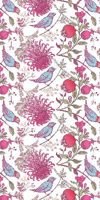 Rolgordijn verduisterend Kleurrijke vogels tussen de bloemen