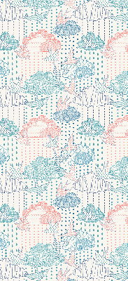 Rolgordijn voor het raam Kleurrijke wolken met patronen