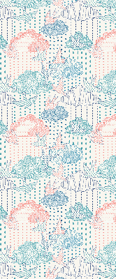 Rolgordijn voor het raam Kleurrijke wolken met patronen