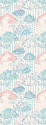 Rolgordijn voor het raam Kleurrijke wolken met patronen