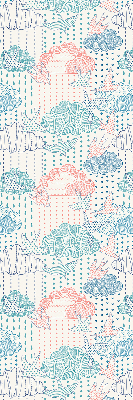 Rolgordijn voor het raam Kleurrijke wolken met patronen