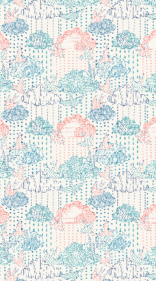 Rolgordijn voor het raam Kleurrijke wolken met patronen