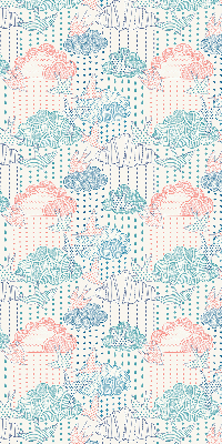 Rolgordijn voor het raam Kleurrijke wolken met patronen