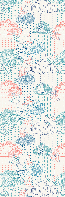 Rolgordijn voor het raam Kleurrijke wolken met patronen