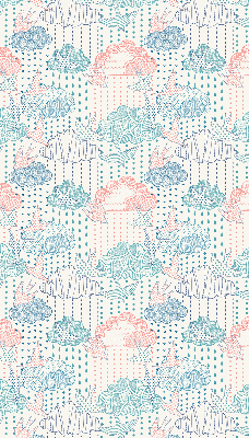 Rolgordijn voor het raam Kleurrijke wolken met patronen