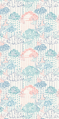 Rolgordijn voor het raam Kleurrijke wolken met patronen