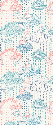 Rolgordijn voor het raam Kleurrijke wolken met patronen