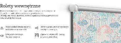 Rolgordijn voor het raam Kleurrijke wolken met patronen