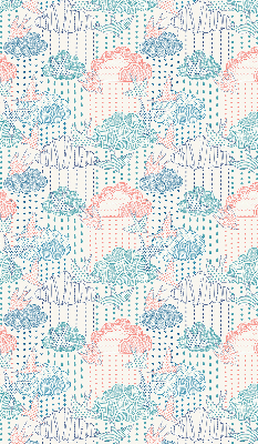 Rolgordijn voor het raam Kleurrijke wolken met patronen