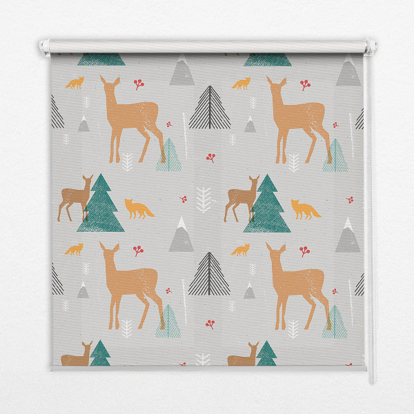 Rolgordijn verduisterend Reeën in het bos
