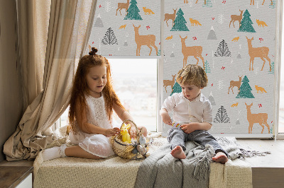 Rolgordijn verduisterend Reeën in het bos