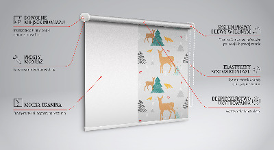 Rolgordijn verduisterend Reeën in het bos