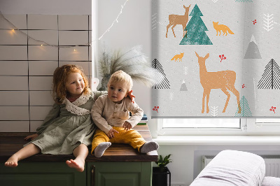 Rolgordijn verduisterend Reeën in het bos