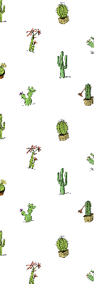 Rolgordijn voor het raam Cactussen