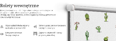 Rolgordijn voor het raam Cactussen