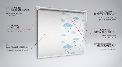 Rolgordijn verduisterend Wolken en regen