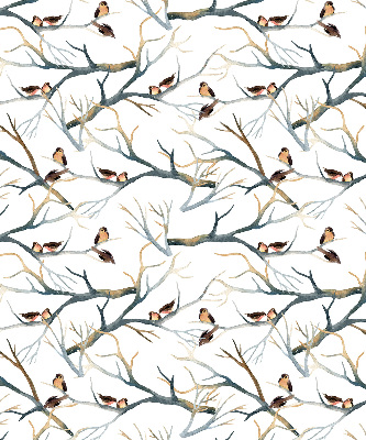 Rolgordijn voor het raam Vogels op een boom