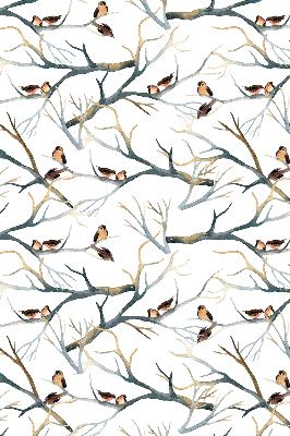 Rolgordijn voor het raam Vogels op een boom