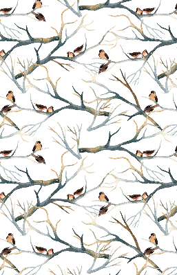 Rolgordijn voor het raam Vogels op een boom