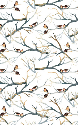 Rolgordijn voor het raam Vogels op een boom