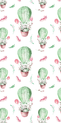 Rolgordijn voor het raam Groene ballonnen