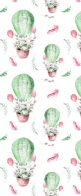 Rolgordijn voor het raam Groene ballonnen