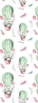 Rolgordijn voor het raam Groene ballonnen