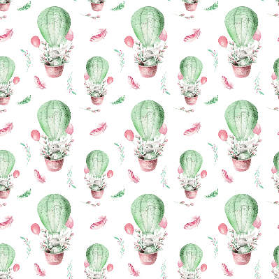 Rolgordijn voor het raam Groene ballonnen