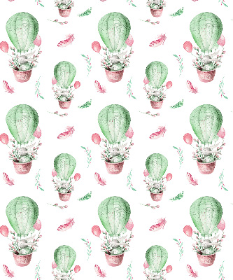 Rolgordijn voor het raam Groene ballonnen