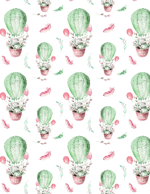 Rolgordijn voor het raam Groene ballonnen