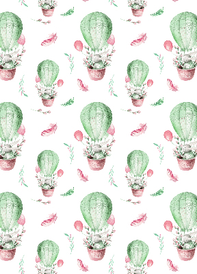 Rolgordijn voor het raam Groene ballonnen