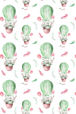 Rolgordijn voor het raam Groene ballonnen