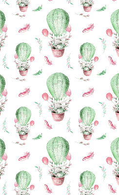 Rolgordijn voor het raam Groene ballonnen