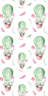 Rolgordijn voor het raam Groene ballonnen