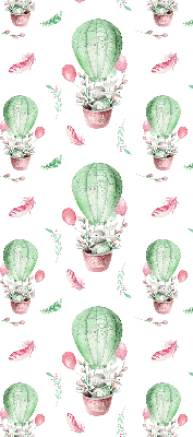 Rolgordijn voor het raam Groene ballonnen