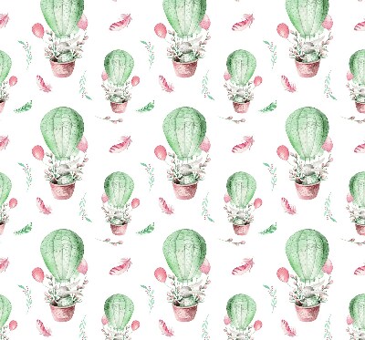 Rolgordijn voor het raam Groene ballonnen