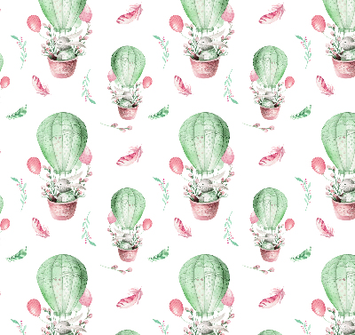 Rolgordijn voor het raam Groene ballonnen