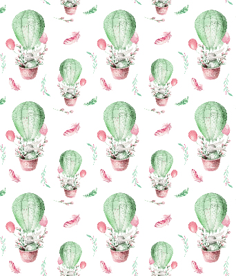 Rolgordijn voor het raam Groene ballonnen