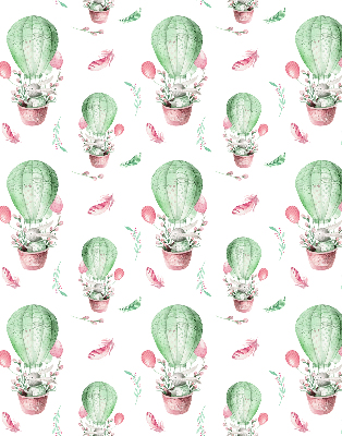 Rolgordijn voor het raam Groene ballonnen