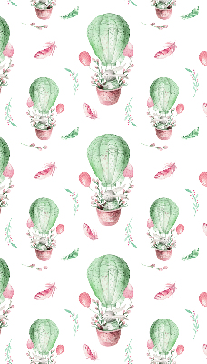 Rolgordijn voor het raam Groene ballonnen