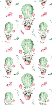 Rolgordijn voor het raam Groene ballonnen