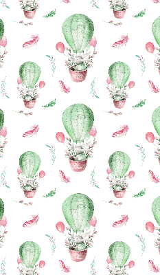 Rolgordijn voor het raam Groene ballonnen