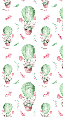 Rolgordijn voor het raam Groene ballonnen