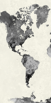 Rolgordijn voor het raam Zwarte continenten