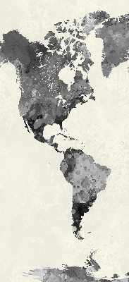 Rolgordijn voor het raam Zwarte continenten