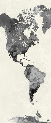 Rolgordijn voor het raam Zwarte continenten