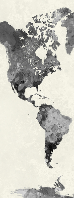 Rolgordijn voor het raam Zwarte continenten