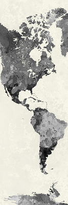 Rolgordijn voor het raam Zwarte continenten